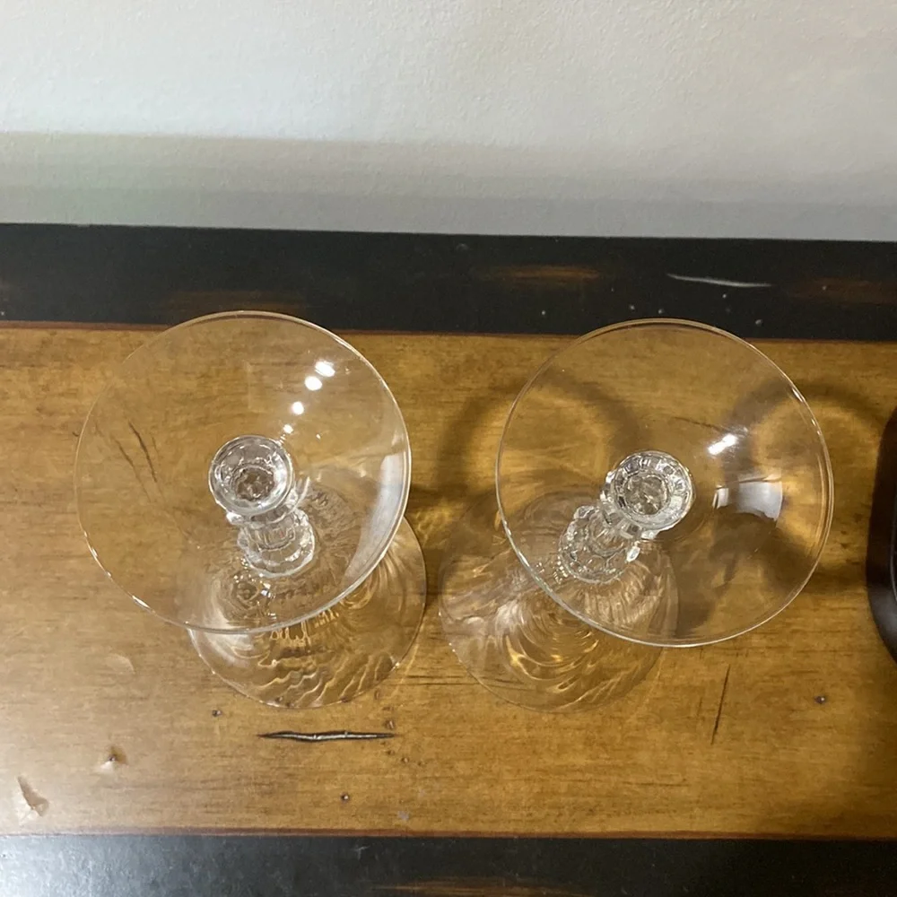 Vintage Cambridge Caprice Clear Crystal Wine Glasses - Set of 2! - Picture 3 of 4
